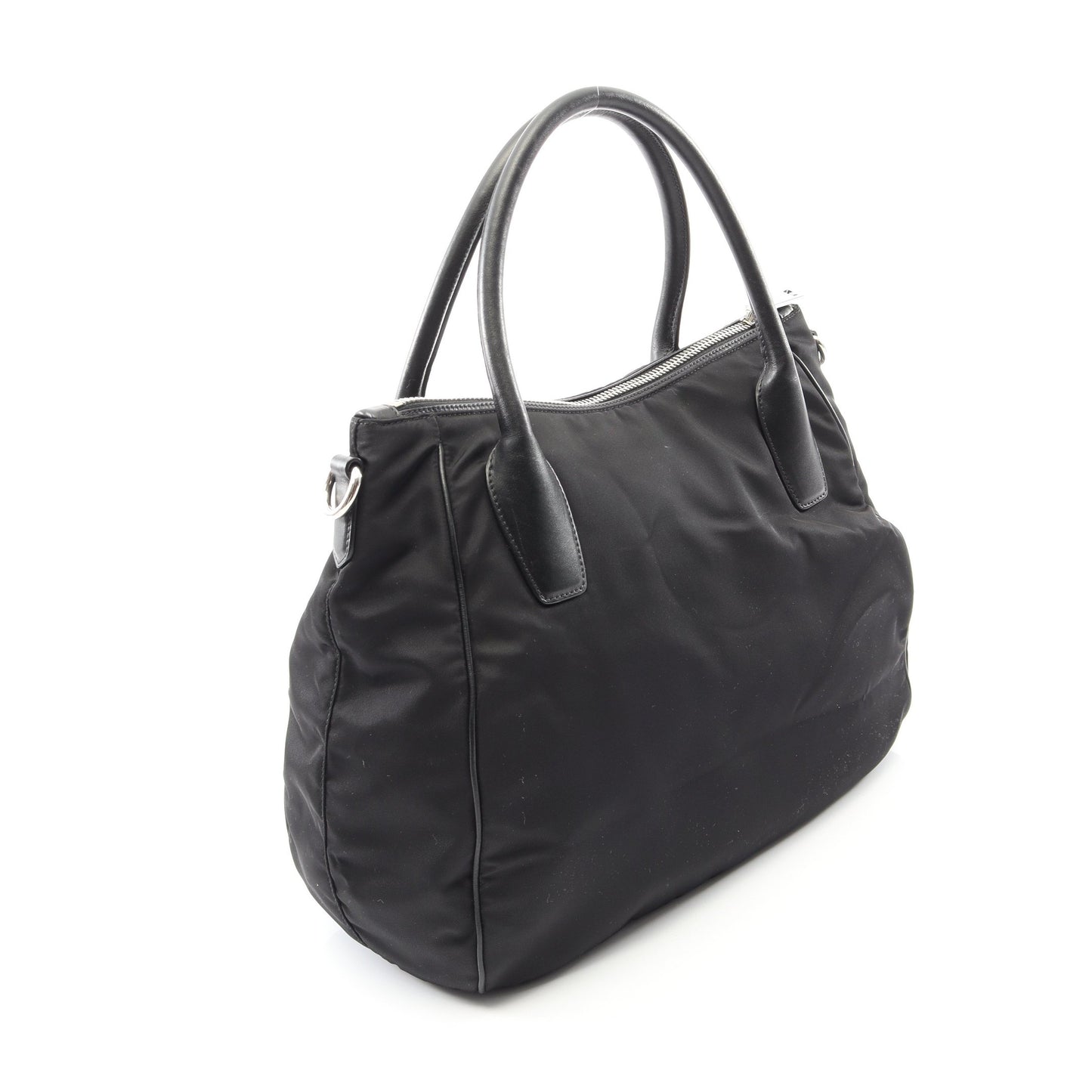 2WAY ハンドバッグ トートバッグ ナイロン レザー ブラック プラダ バッグ PRADA