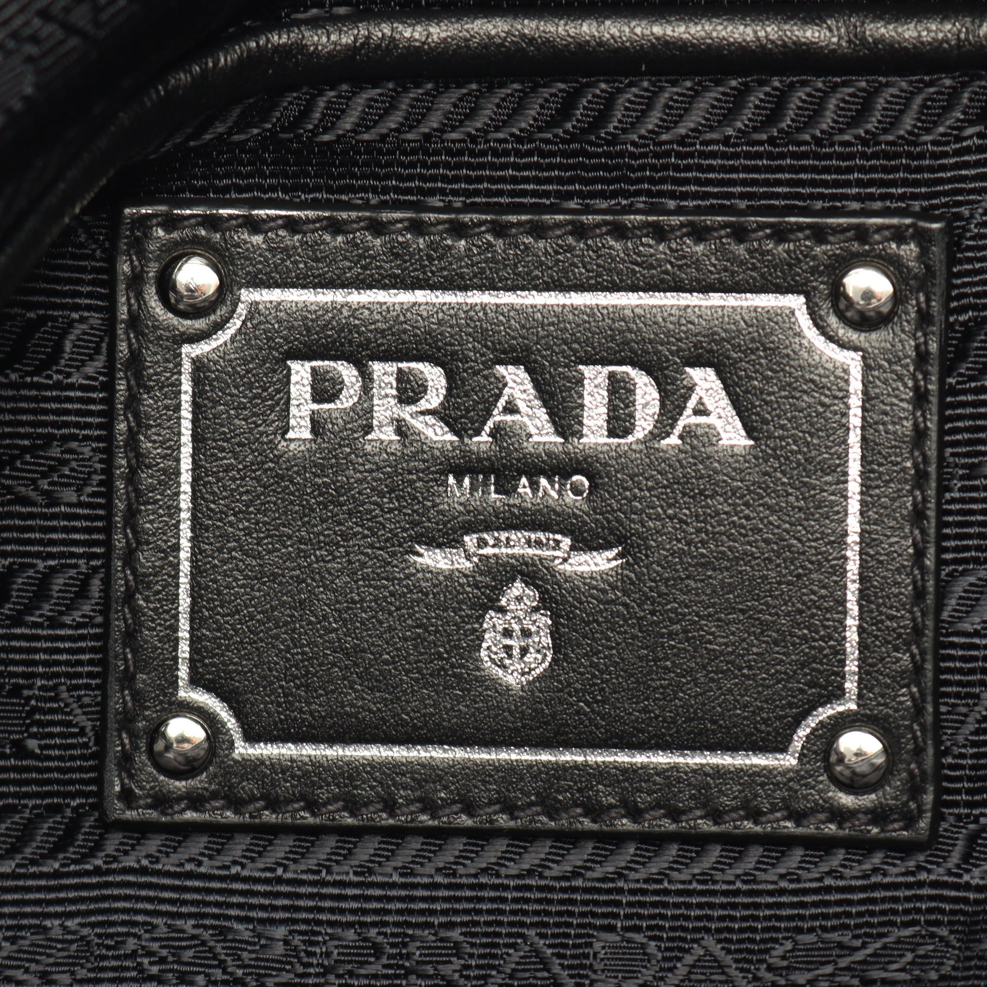 2WAY ハンドバッグ トートバッグ ナイロン レザー ブラック プラダ バッグ PRADA