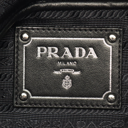 2WAY ハンドバッグ トートバッグ ナイロン レザー ブラック プラダ バッグ PRADA