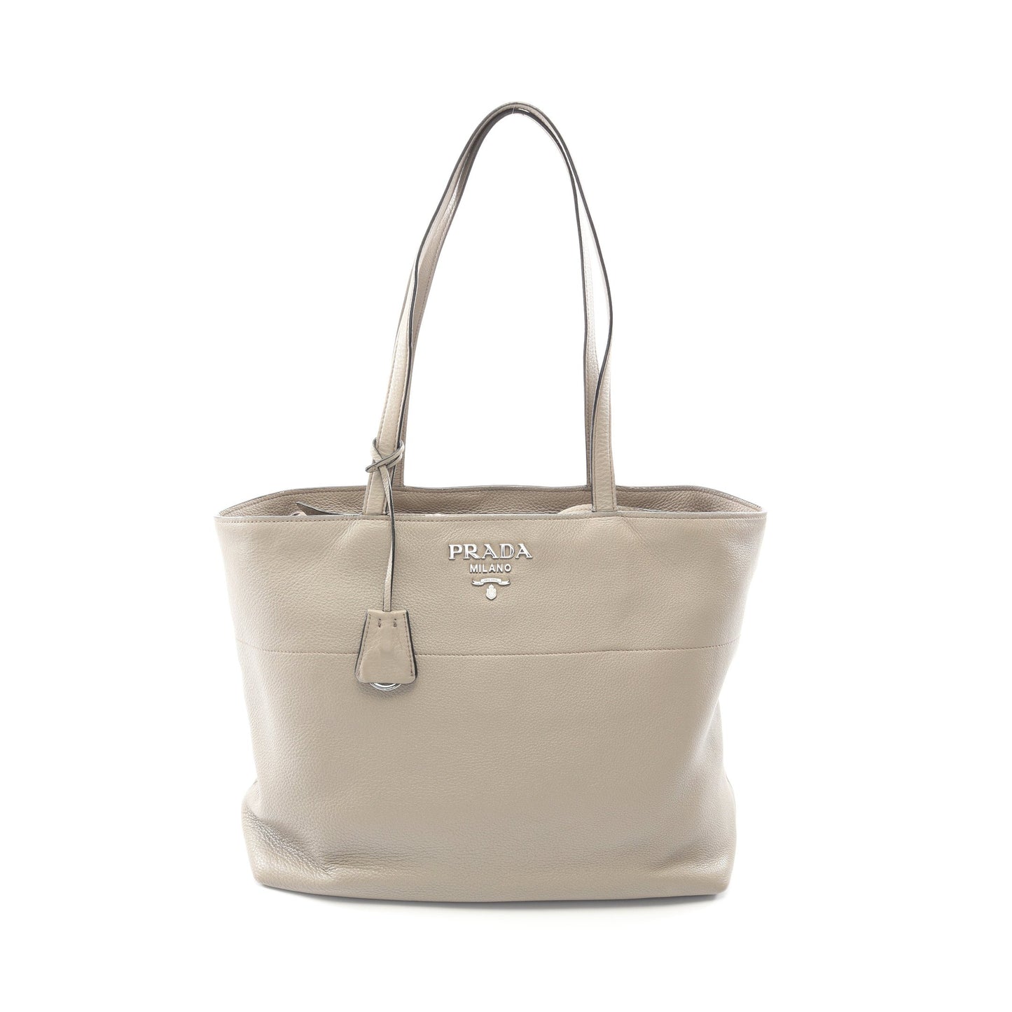 VITELLO PHENIX ショルダーバッグ トートバッグ レザー グレーベージュ プラダ バッグ PRADA