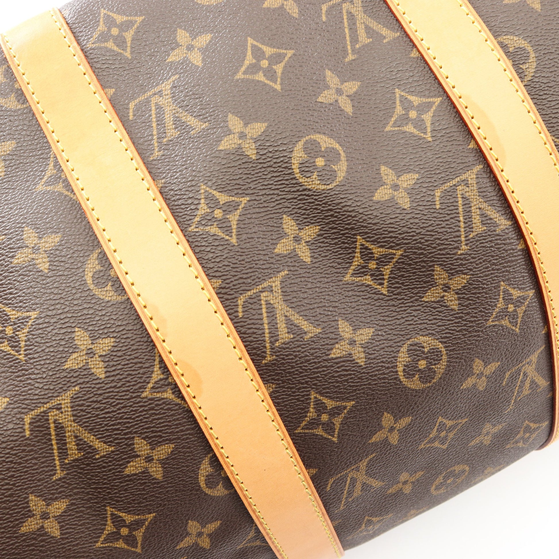 キーポル50 モノグラム ボストンバッグ PVC レザー ブラウン ルイヴィトン バッグ LOUIS VUITTON