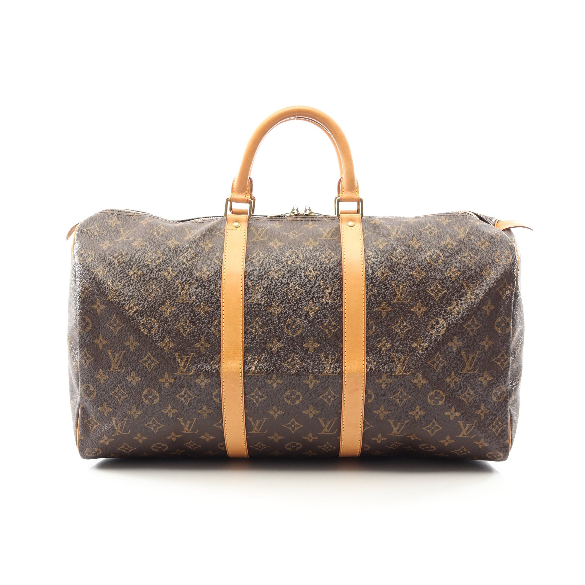 キーポル50 モノグラム ボストンバッグ PVC レザー ブラウン ルイヴィトン バッグ LOUIS VUITTON