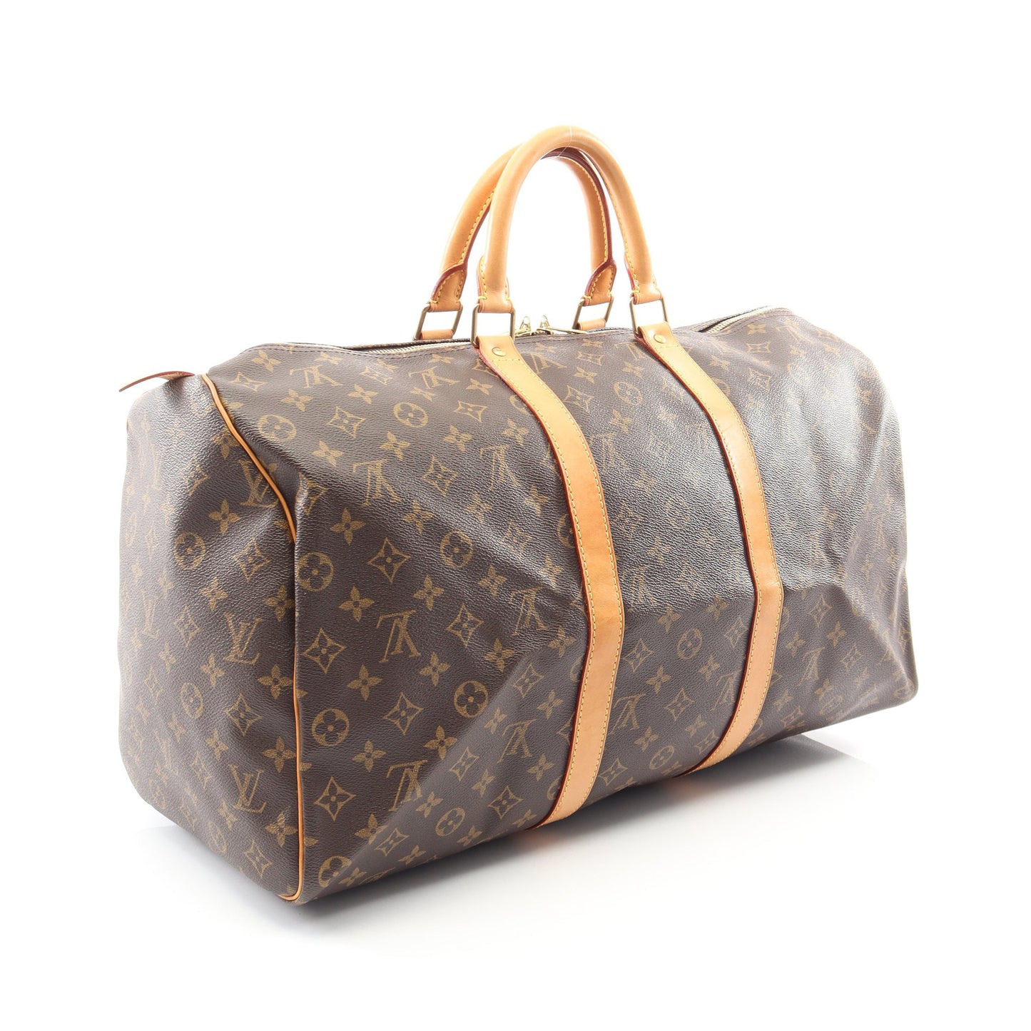 キーポル50 モノグラム ボストンバッグ PVC レザー ブラウン ルイヴィトン バッグ LOUIS VUITTON