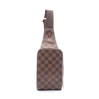 ジェロニモス ダミエエベヌ ボディバッグ PVC ブラウン ルイヴィトン バッグ LOUIS VUITTON