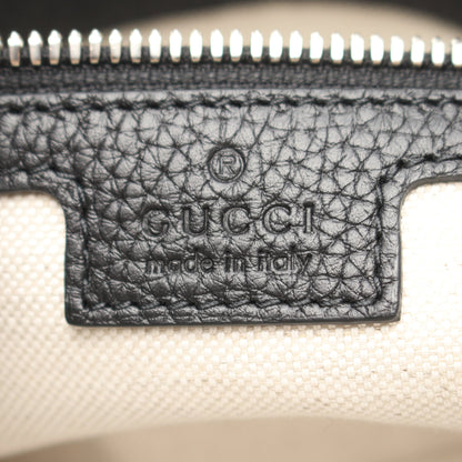 ジャンボGG スモール メッセンジャーバッグ ショルダーバッグ レザー ブラック グッチ バッグ GUCCI
