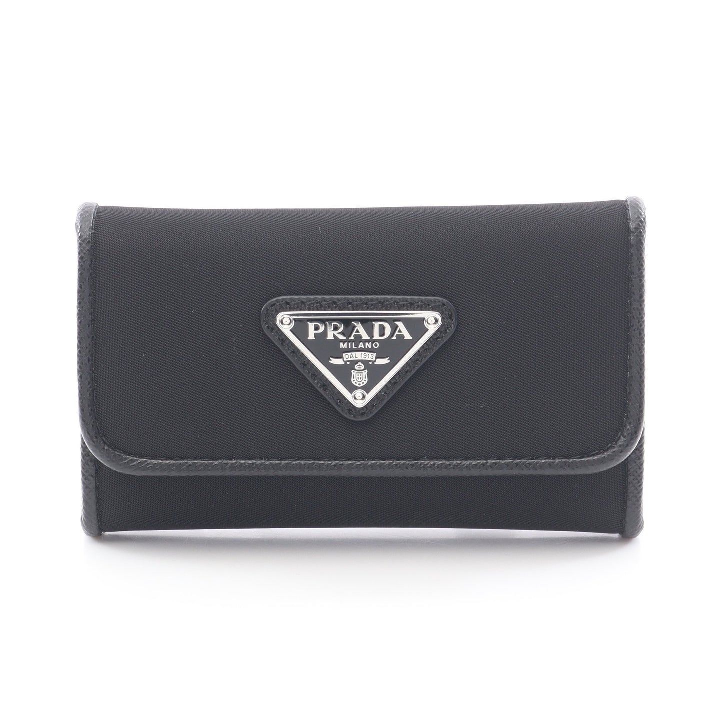 UZO TESSUTO 6連 キーケース ナイロン サフィアーノレザー ブラック プラダ 財布・小物 PRADA