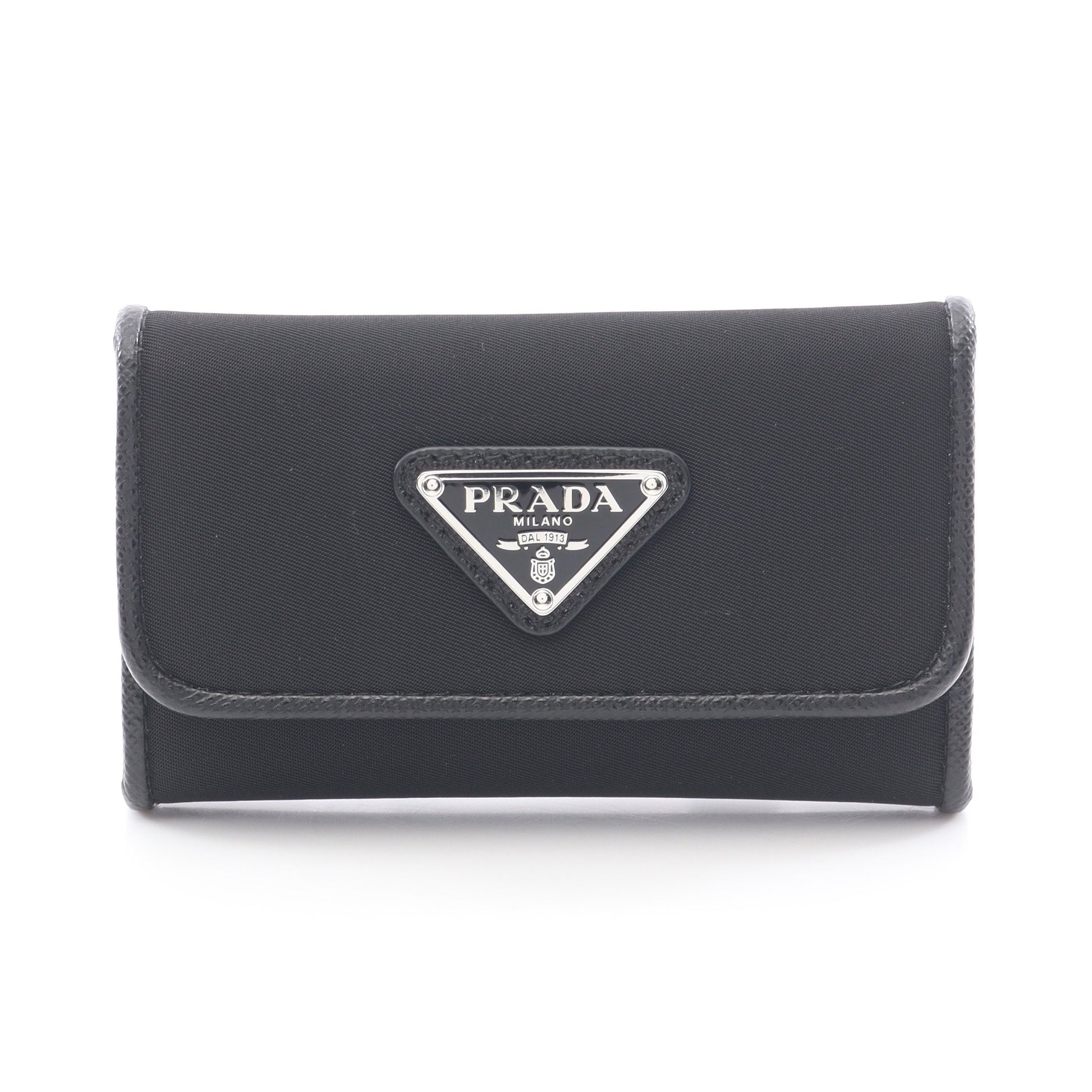 UZO TESSUTO 6連 キーケース ナイロン サフィアーノレザー ブラック プラダ 財布・小物 PRADA