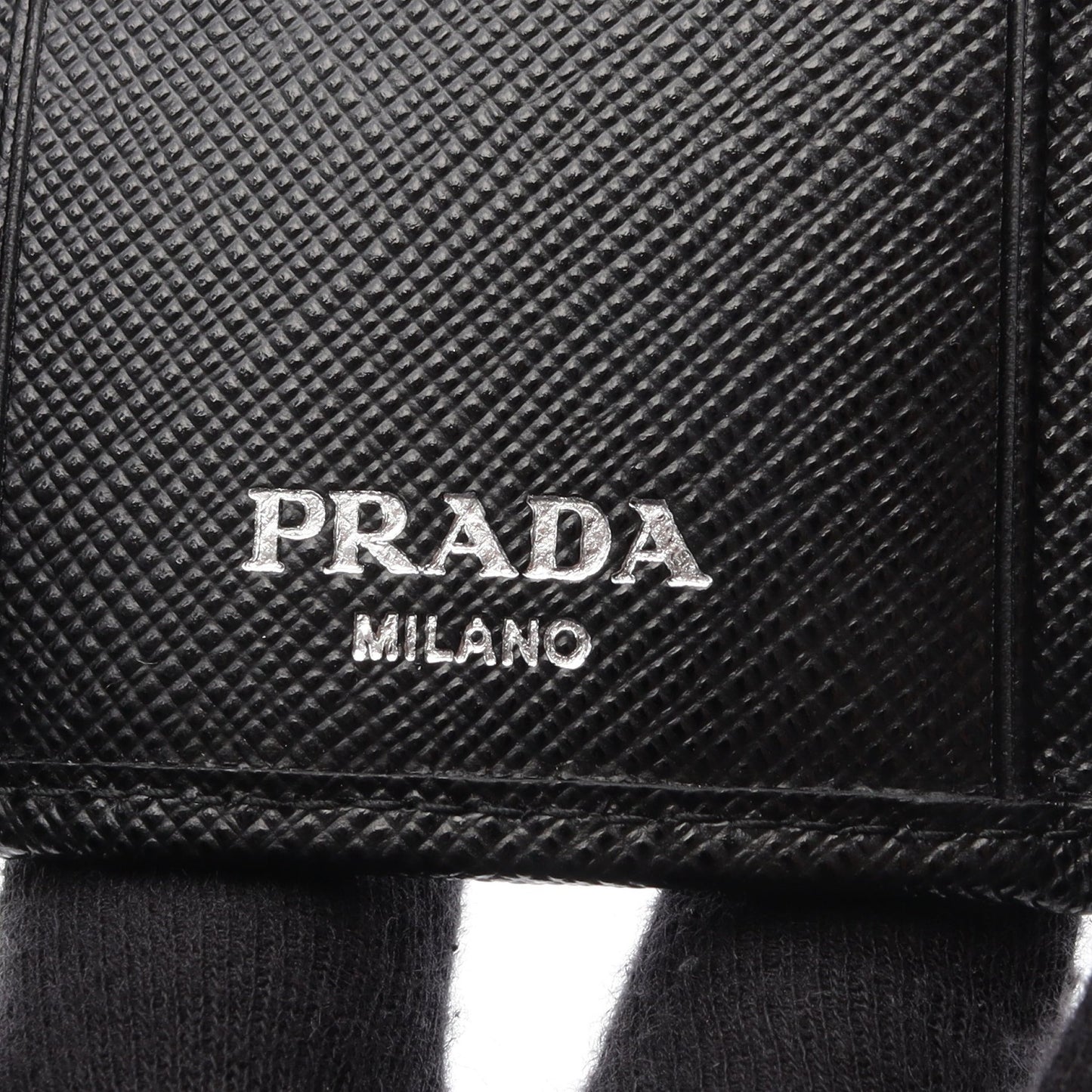 UZO TESSUTO 6連 キーケース ナイロン サフィアーノレザー ブラック プラダ 財布・小物 PRADA