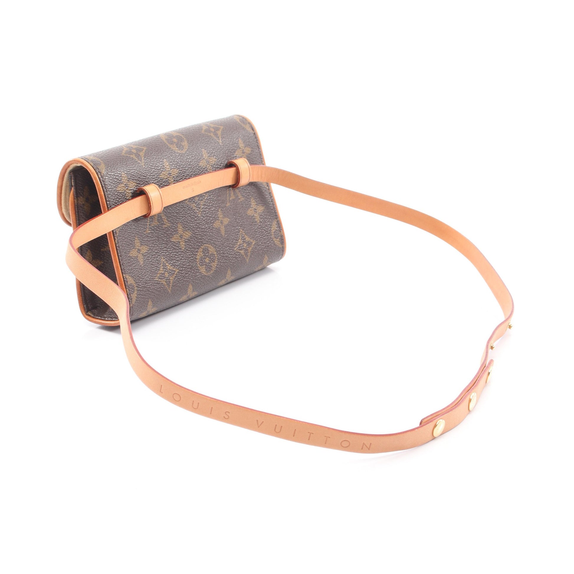 ポシェットフロランティーヌ モノグラム ボディバッグ ウエストバッグ PVC レザー ブラウン ルイヴィトン バッグ LOUIS VUITTON