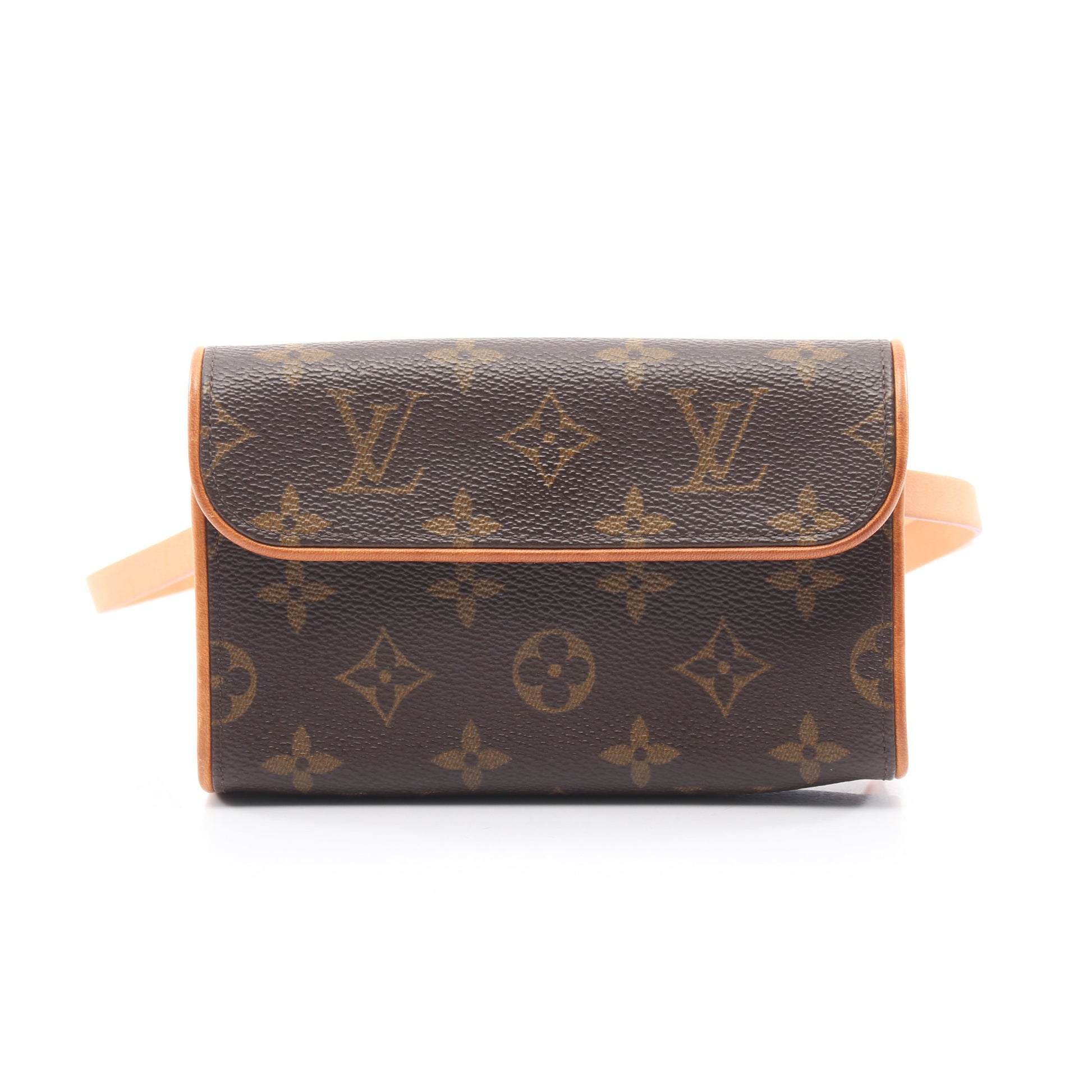 ポシェットフロランティーヌ モノグラム ボディバッグ ウエストバッグ PVC レザー ブラウン ルイヴィトン バッグ LOUIS VUITTON