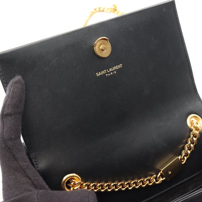 ケイト モノグラム チェーンショルダーバッグ レザー ブラック サンローランパリ バッグ SAINT LAURENT PARIS