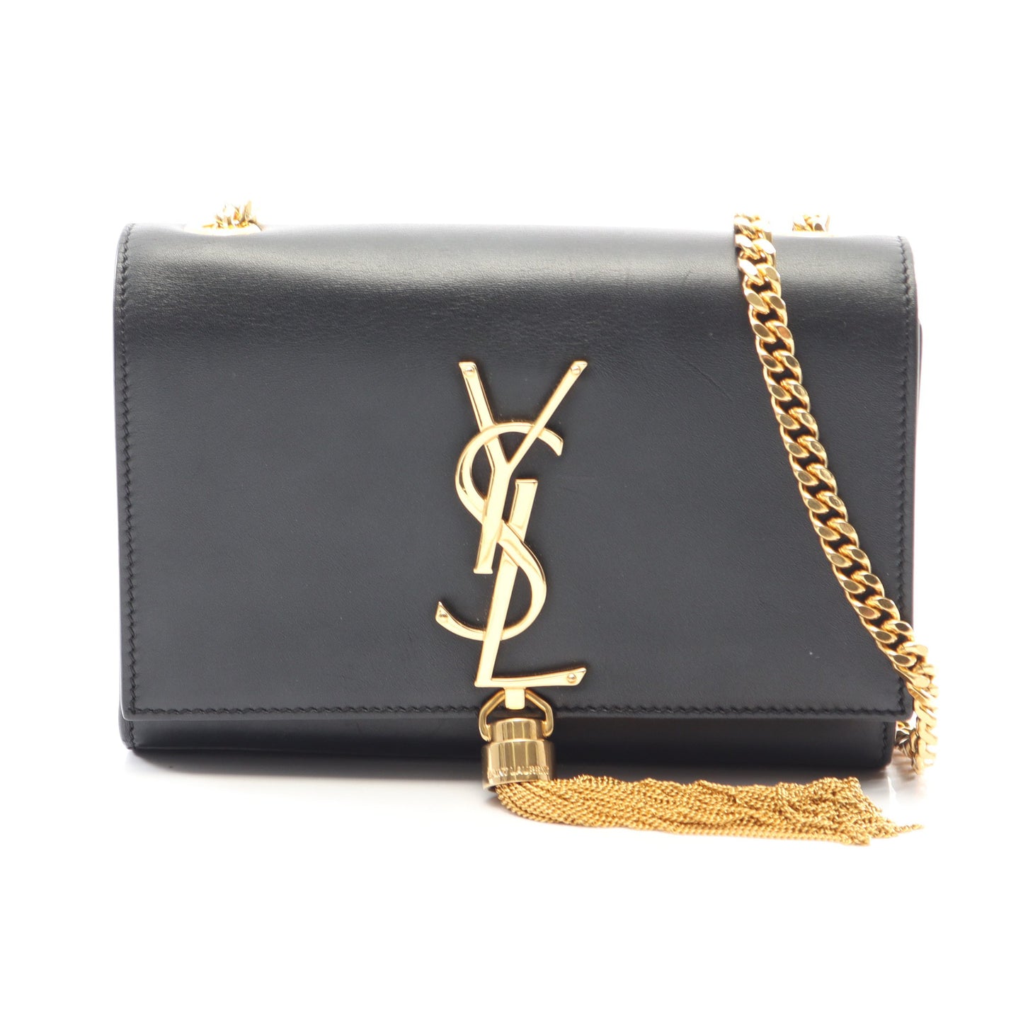 ケイト モノグラム チェーンショルダーバッグ レザー ブラック サンローランパリ バッグ SAINT LAURENT PARIS