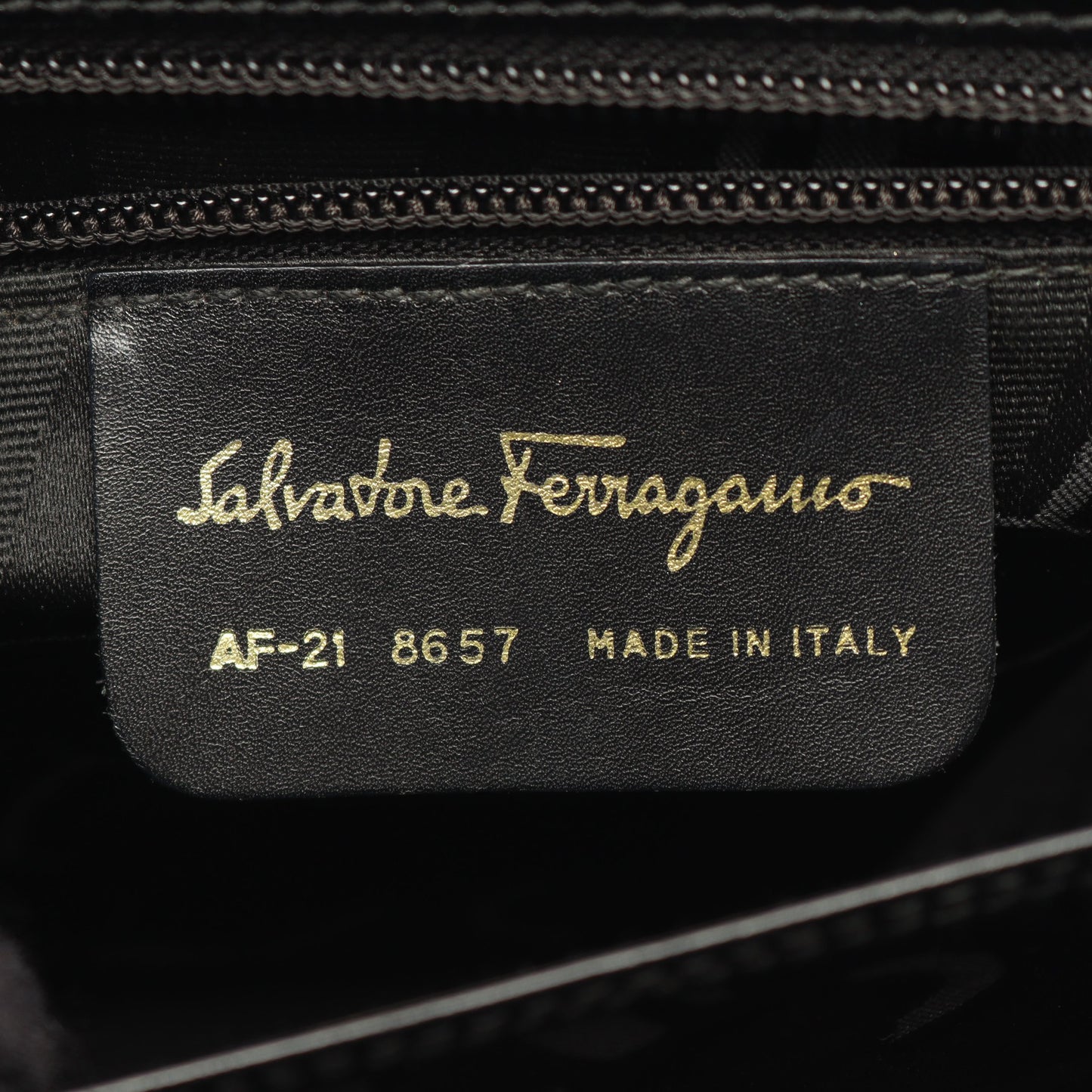ガンチーニ 2WAY ハンドバッグ レザー ブラック サルヴァトーレフェラガモ バッグ Salvatore Ferragamo