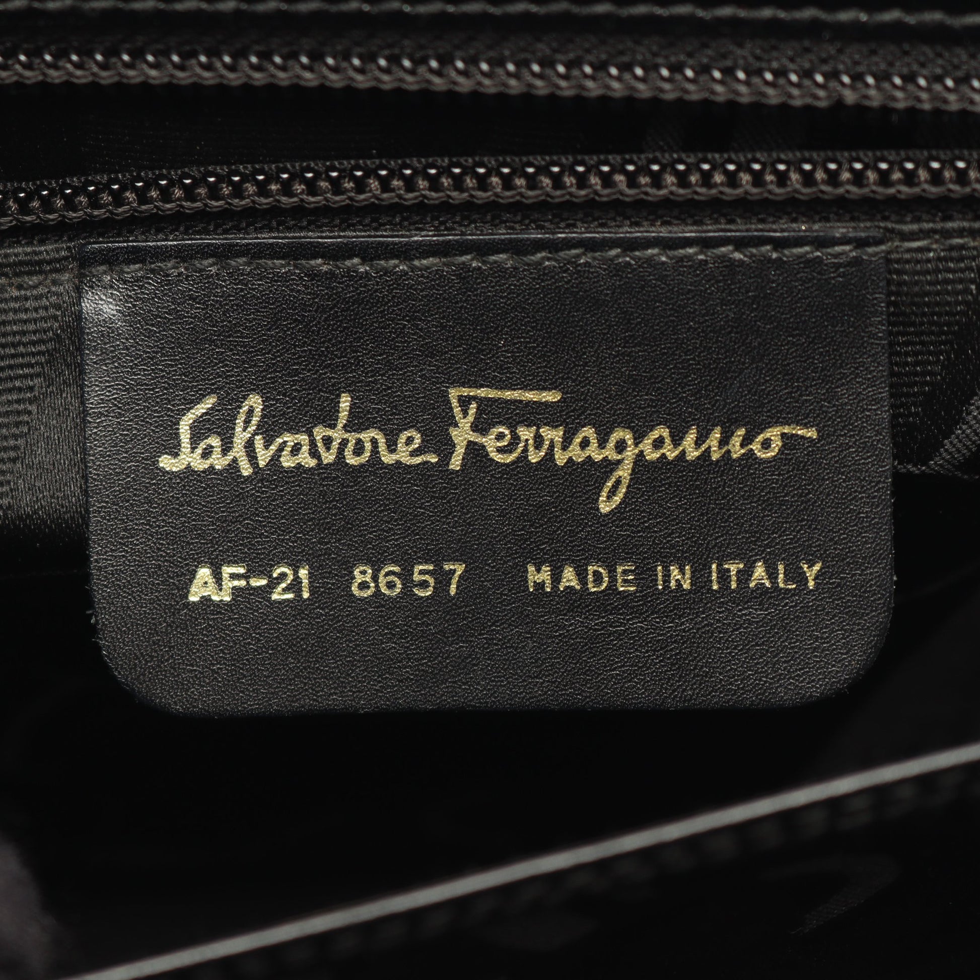 ガンチーニ 2WAY ハンドバッグ レザー ブラック サルヴァトーレフェラガモ バッグ Salvatore Ferragamo
