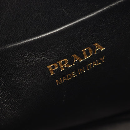 ヴィッテロダイノ ソフト ショルダーバッグ レザー ブラック プラダ バッグ PRADA
