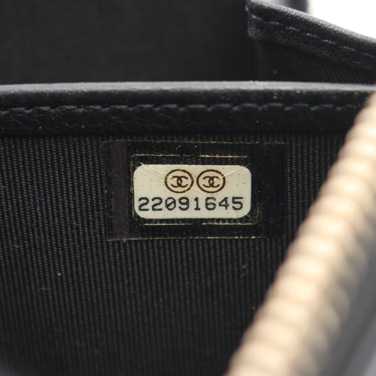 ココマーク スタッズ ラウンドファスナー長財布 レザー ラインストーン ブラック ゴールド金具 シャネル 財布・小物 CHANEL