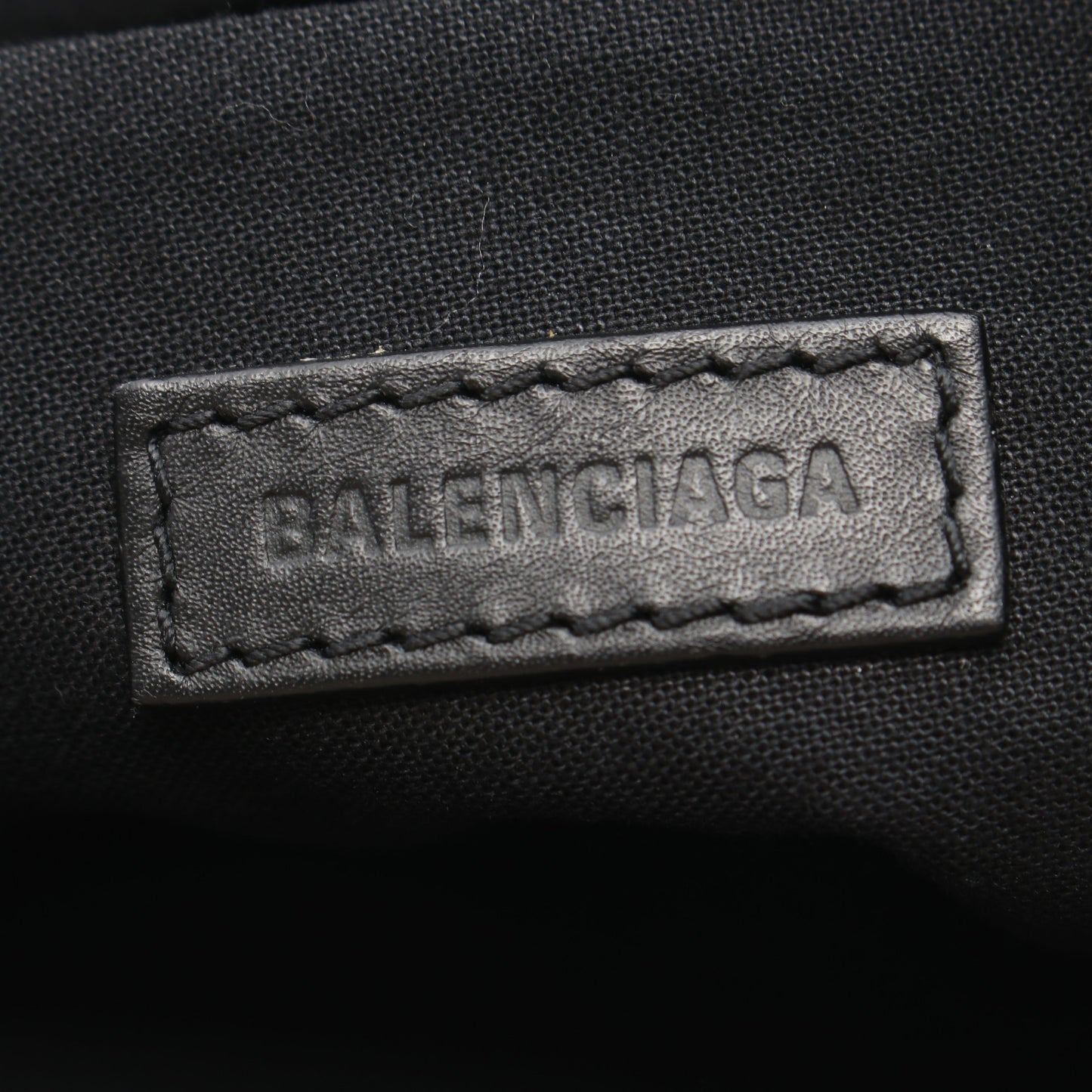 ネイビークリップ M クラッチバッグ キャンバス レザー アイボリー ブラック バレンシアガ バッグ BALENCIAGA