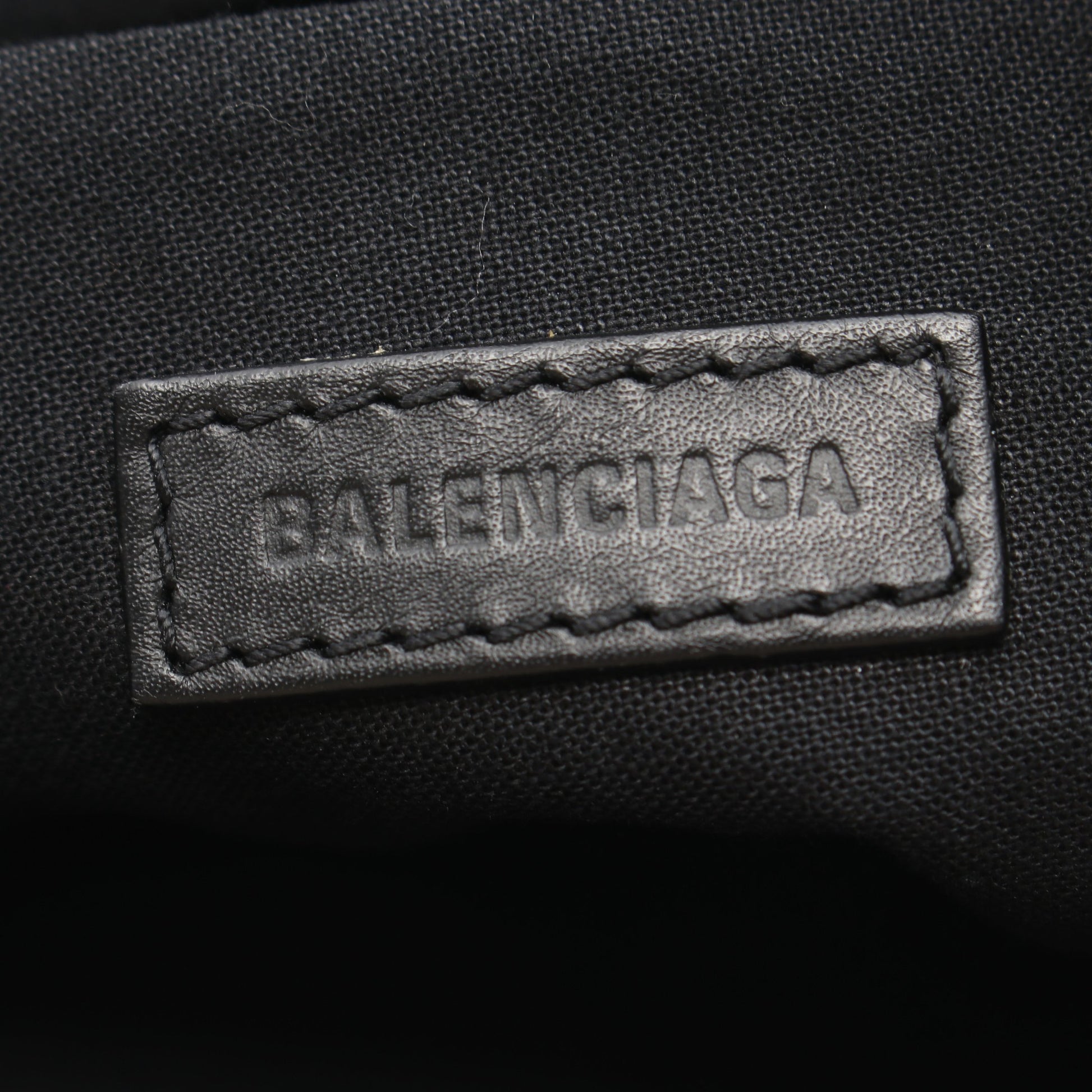 ネイビークリップ M クラッチバッグ キャンバス レザー アイボリー ブラック バレンシアガ バッグ BALENCIAGA