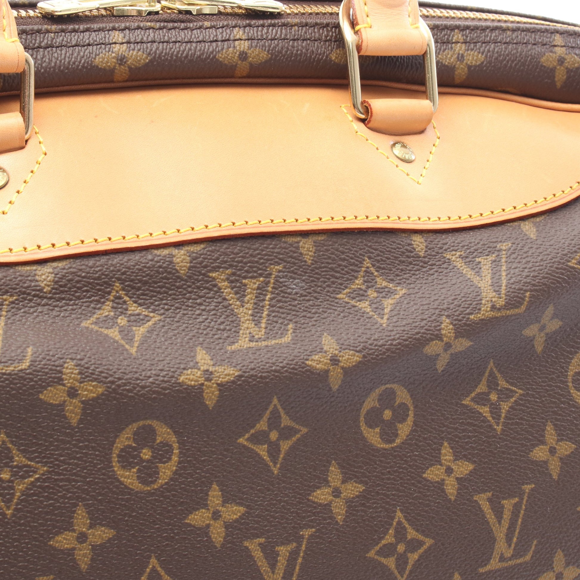 アリゼアンポッシュ モノグラム ボストンバッグ PVC レザー ブラウン ルイヴィトン バッグ LOUIS VUITTON