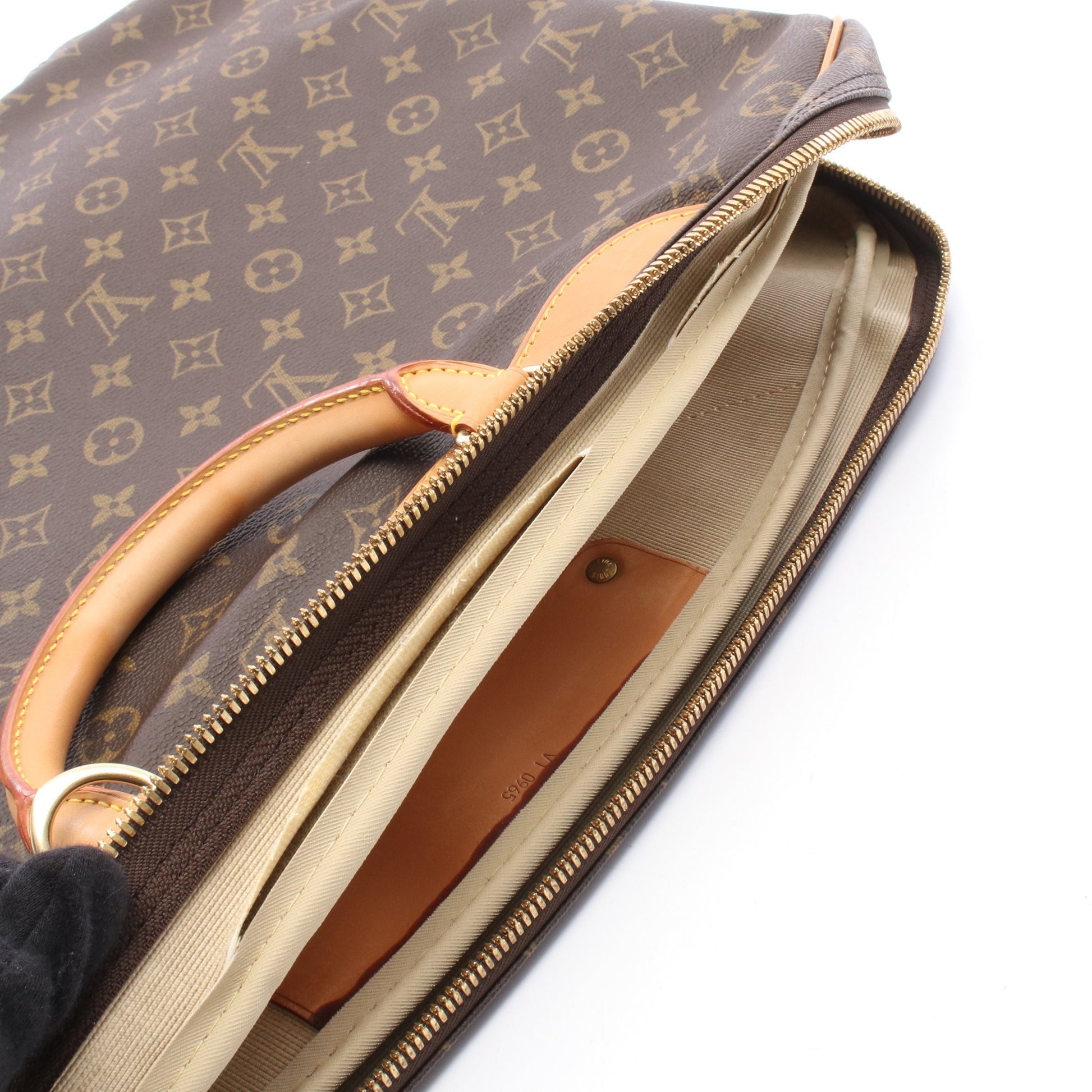 アリゼアンポッシュ モノグラム ボストンバッグ PVC レザー ブラウン ルイヴィトン バッグ LOUIS VUITTON