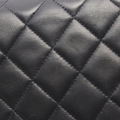 マトラッセ フルフラップ チェーンショルダーバッグ ラムスキン ブラック ゴールド金具 シャネル バッグ CHANEL