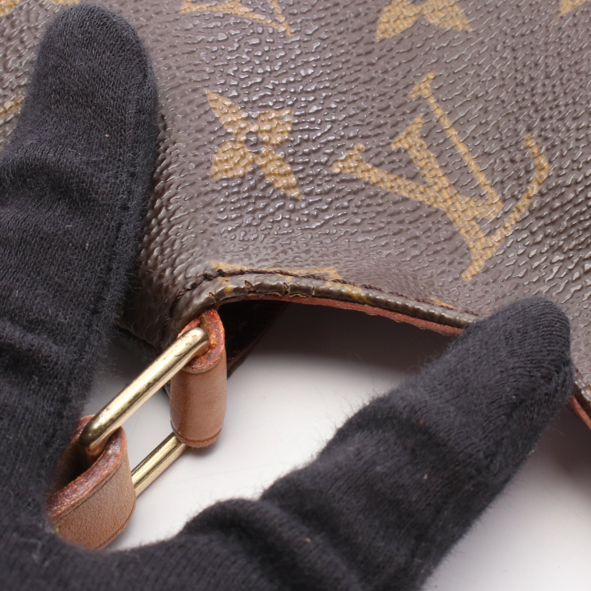 ミュゼットタンゴ ショートストラップ モノグラム ショルダーバッグ PVC レザー ブラウン ルイヴィトン バッグ LOUIS VUITTON