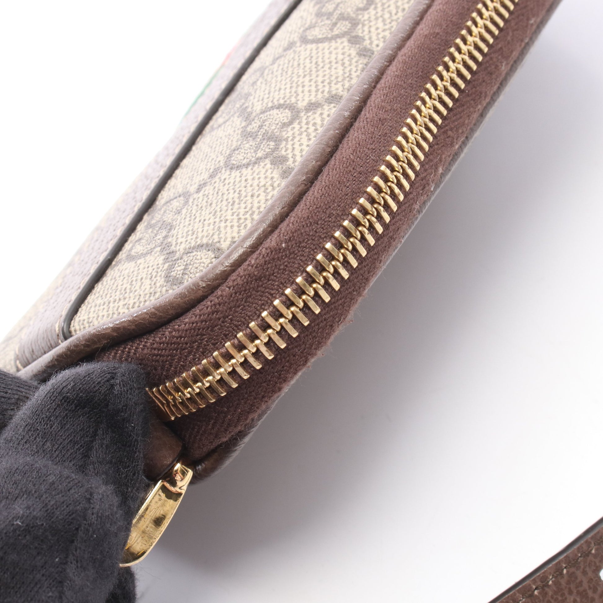 オフィディア GGスプリーム シェリーライン ショルダーバッグ PVC レザー ベージュ ダークブラウン グッチ バッグ GUCCI