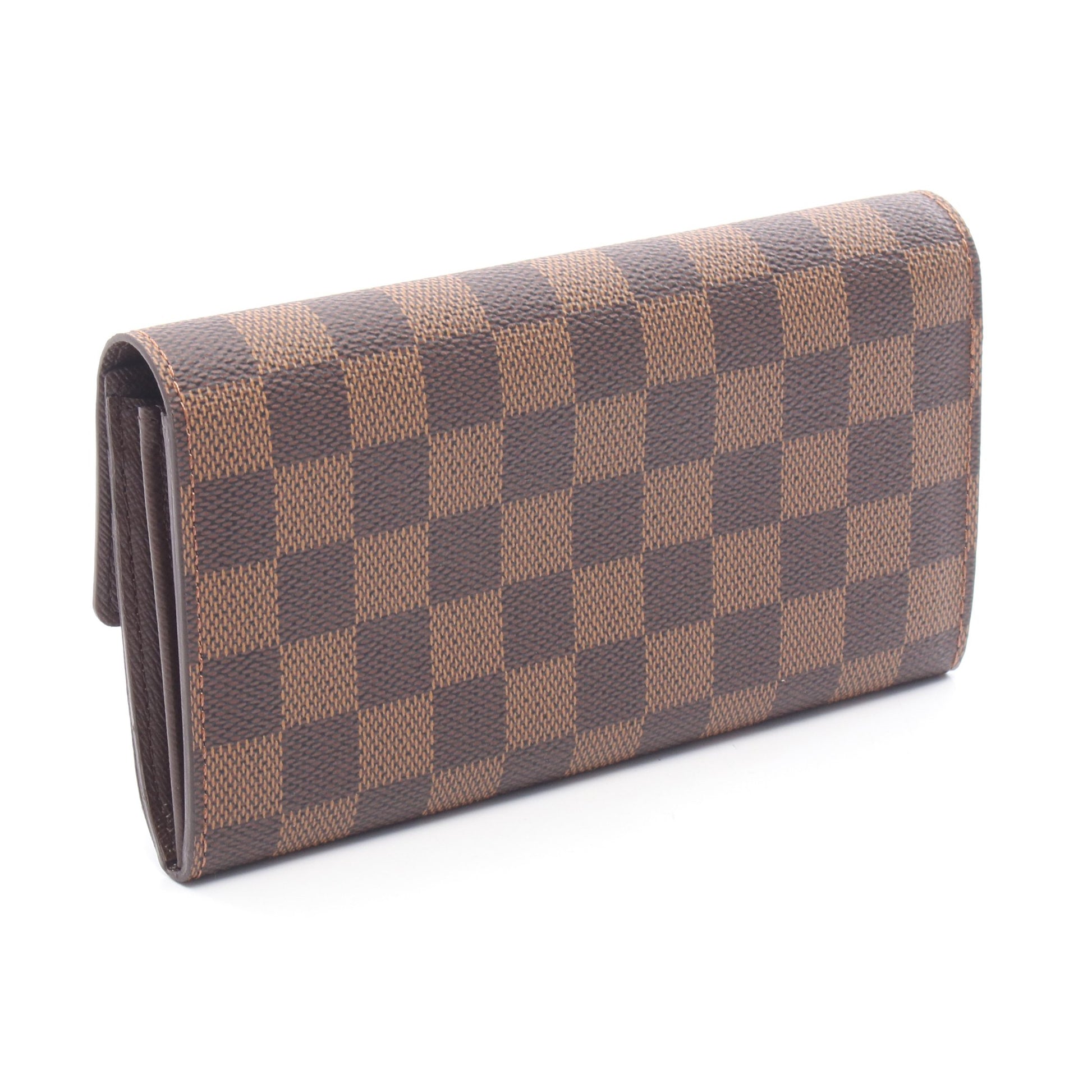 ポルトフォイユ サラ ダミエエベヌ 二つ折り長財布 PVC レザー ブラウン ルイヴィトン 財布・小物 LOUIS VUITTON