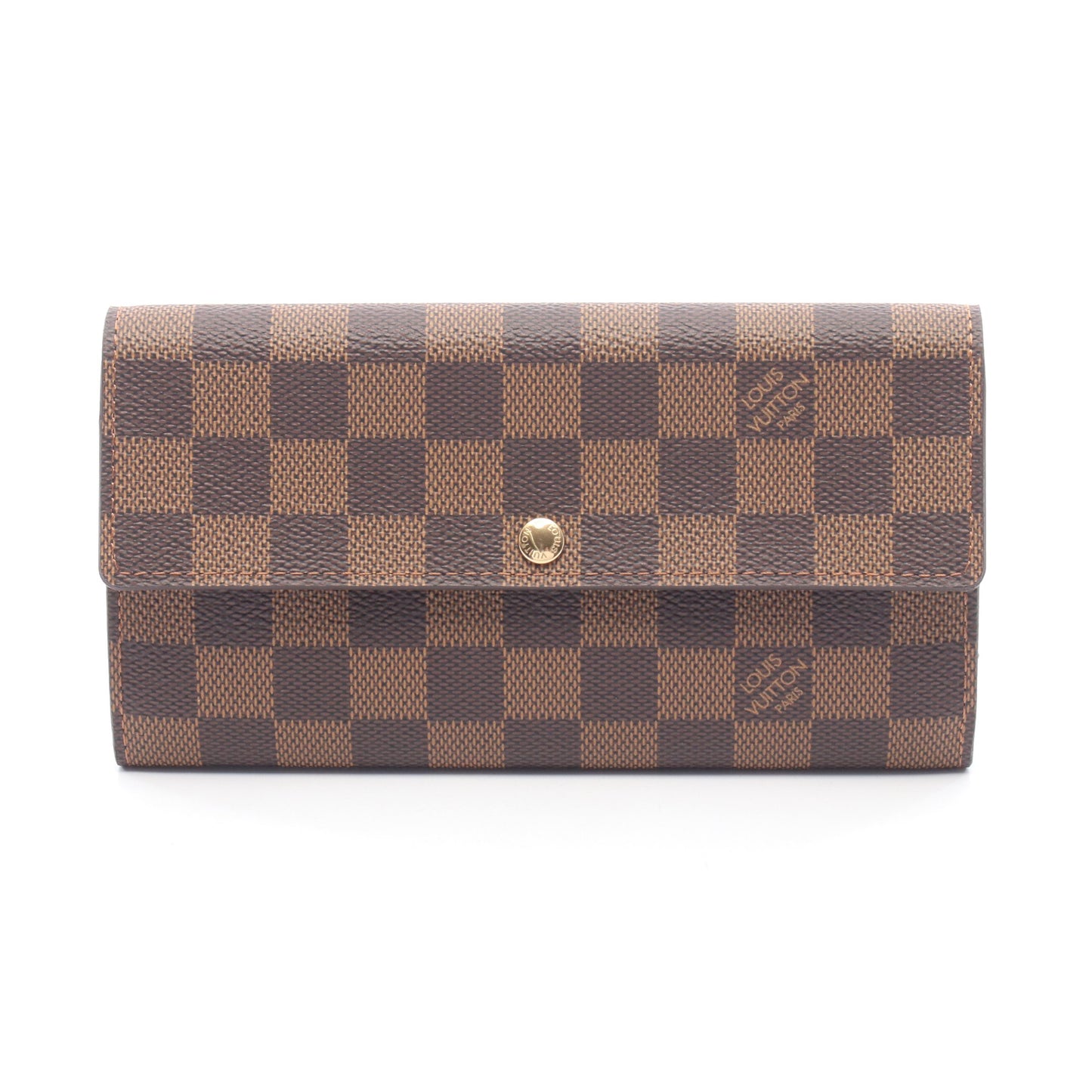 ポルトフォイユ サラ ダミエエベヌ 二つ折り長財布 PVC レザー ブラウン ルイヴィトン 財布・小物 LOUIS VUITTON