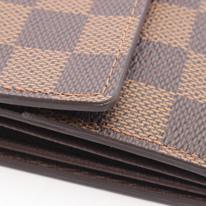 ポルトフォイユ サラ ダミエエベヌ 二つ折り長財布 PVC レザー ブラウン ルイヴィトン 財布・小物 LOUIS VUITTON