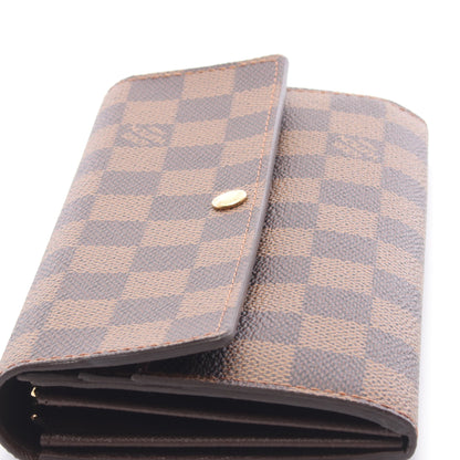 ポルトフォイユ サラ ダミエエベヌ 二つ折り長財布 PVC レザー ブラウン ルイヴィトン 財布・小物 LOUIS VUITTON