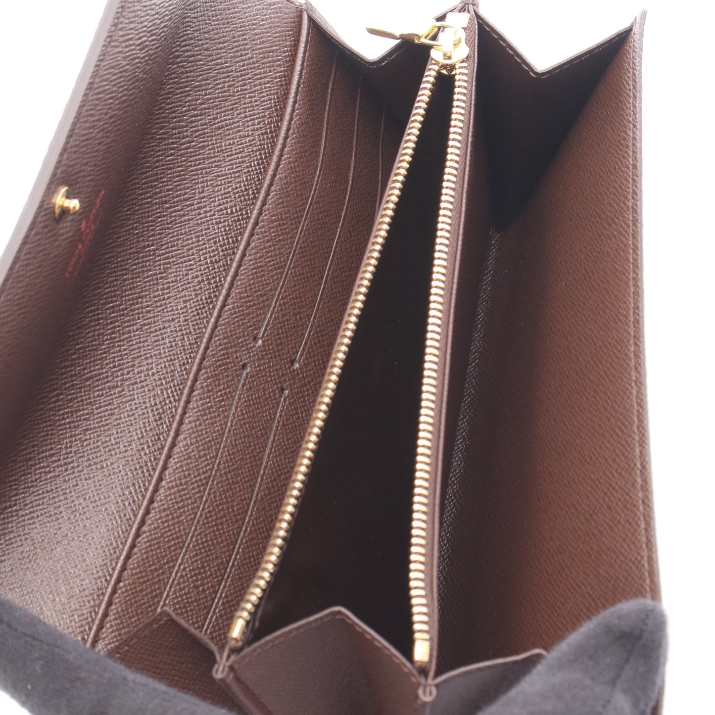 ポルトフォイユ サラ ダミエエベヌ 二つ折り長財布 PVC レザー ブラウン ルイヴィトン 財布・小物 LOUIS VUITTON