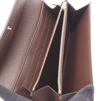 ポルトフォイユ サラ ダミエエベヌ 二つ折り長財布 PVC レザー ブラウン ルイヴィトン 財布・小物 LOUIS VUITTON