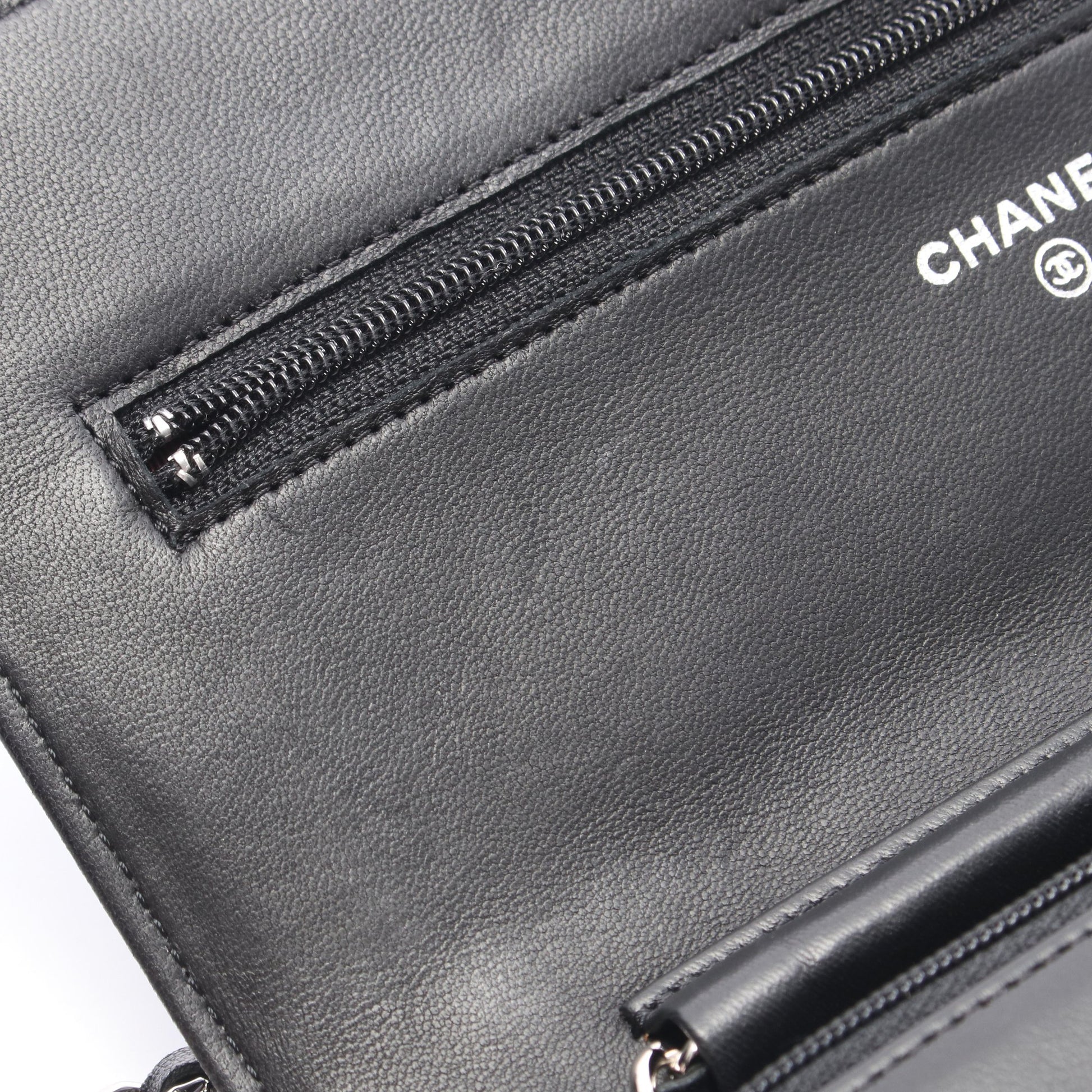 マトラッセ チェーンウォレット ラムスキン ブラック シルバー金具 シャネル バッグ CHANEL