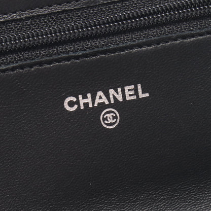 マトラッセ チェーンウォレット ラムスキン ブラック シルバー金具 シャネル バッグ CHANEL