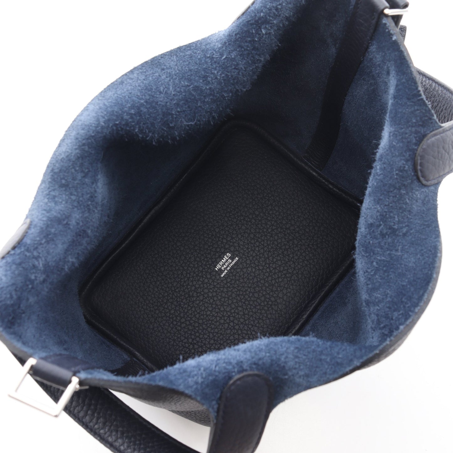ピコタンロックPM ブルーニュイ ハンドバッグ トリヨンクレマンス ネイビー シルバー金具 Z刻印 エルメス バッグ HERMES