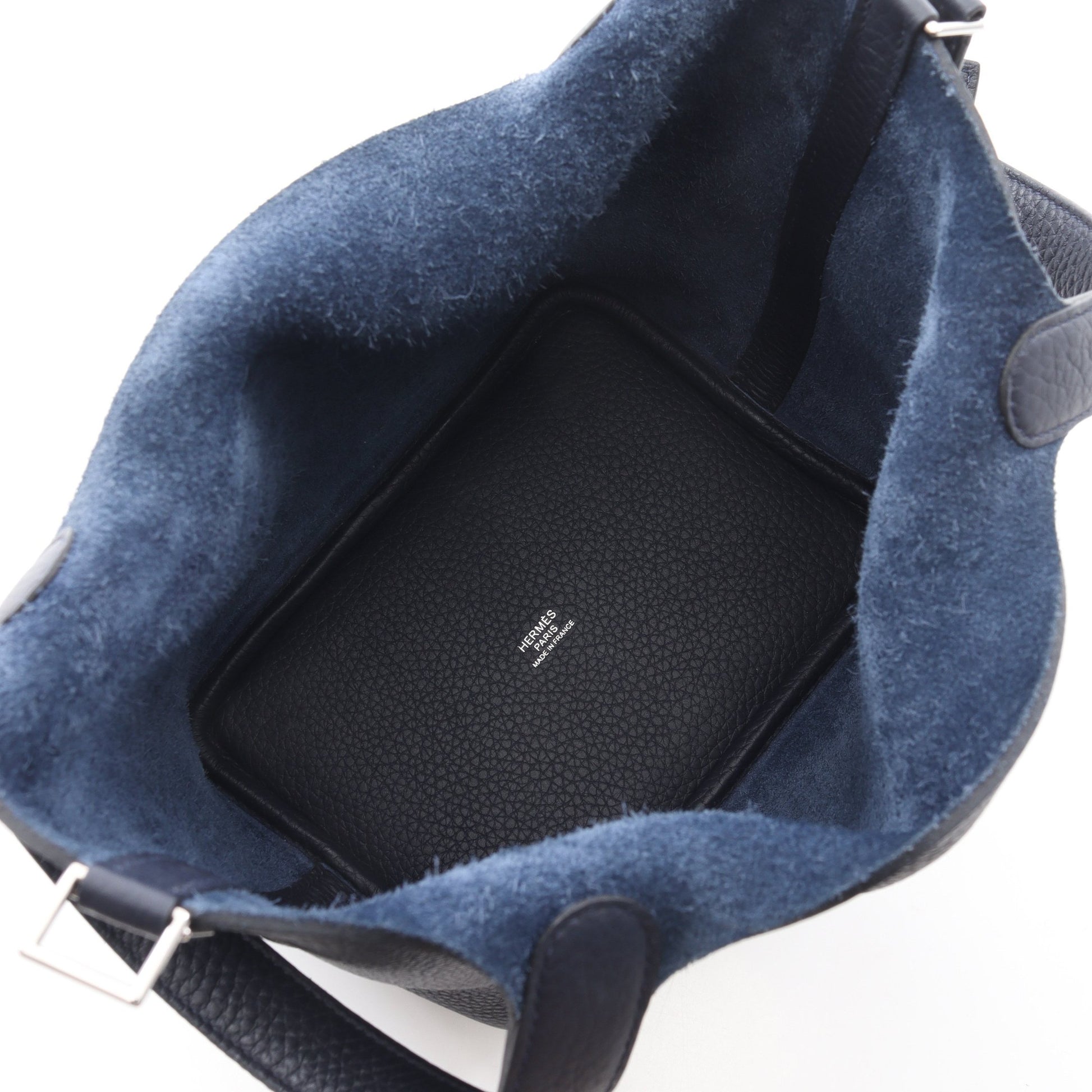 ピコタンロックPM ブルーニュイ ハンドバッグ トリヨンクレマンス ネイビー シルバー金具 Z刻印 エルメス バッグ HERMES