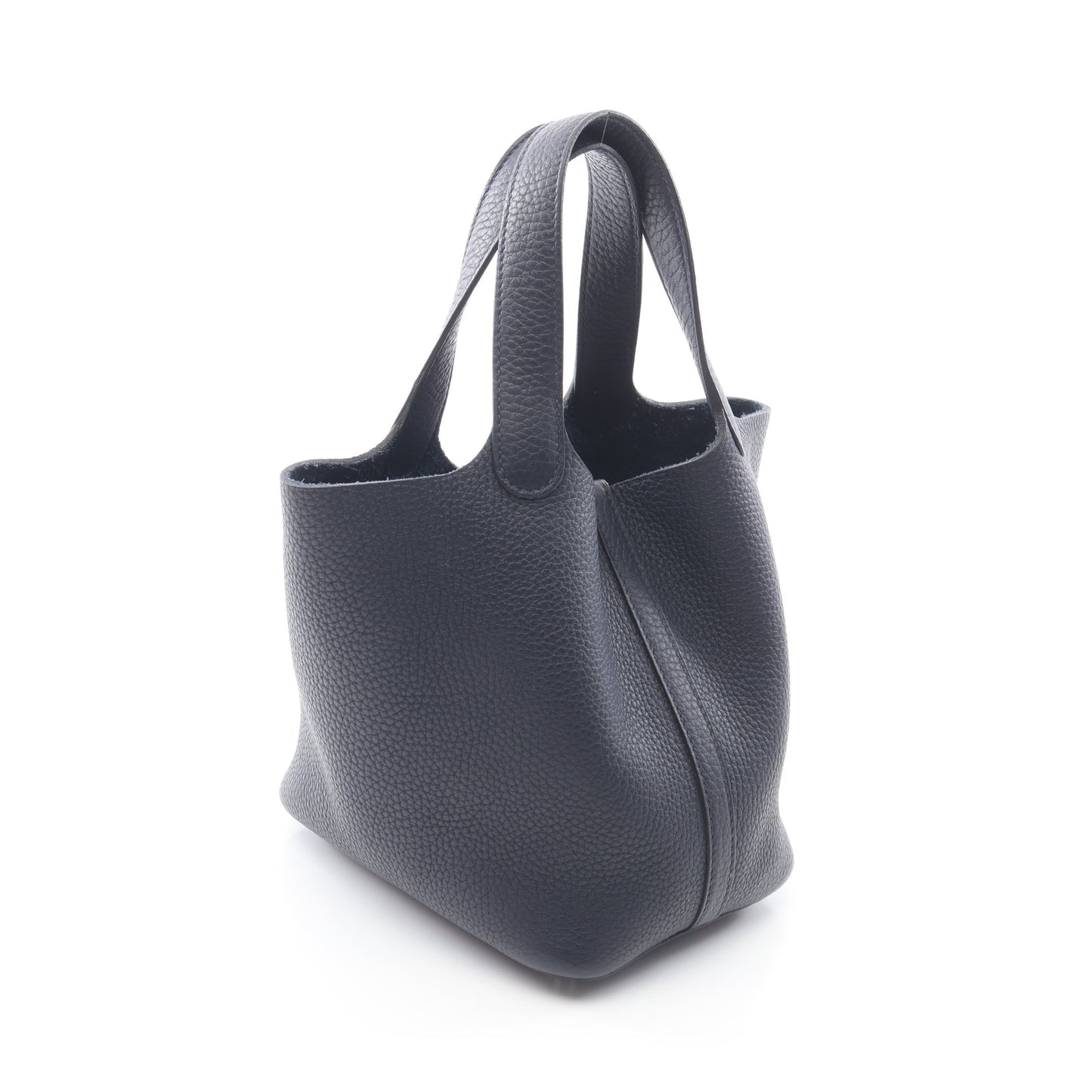 ピコタンロックPM ブルーニュイ ハンドバッグ トリヨンクレマンス ネイビー シルバー金具 Z刻印 エルメス バッグ HERMES