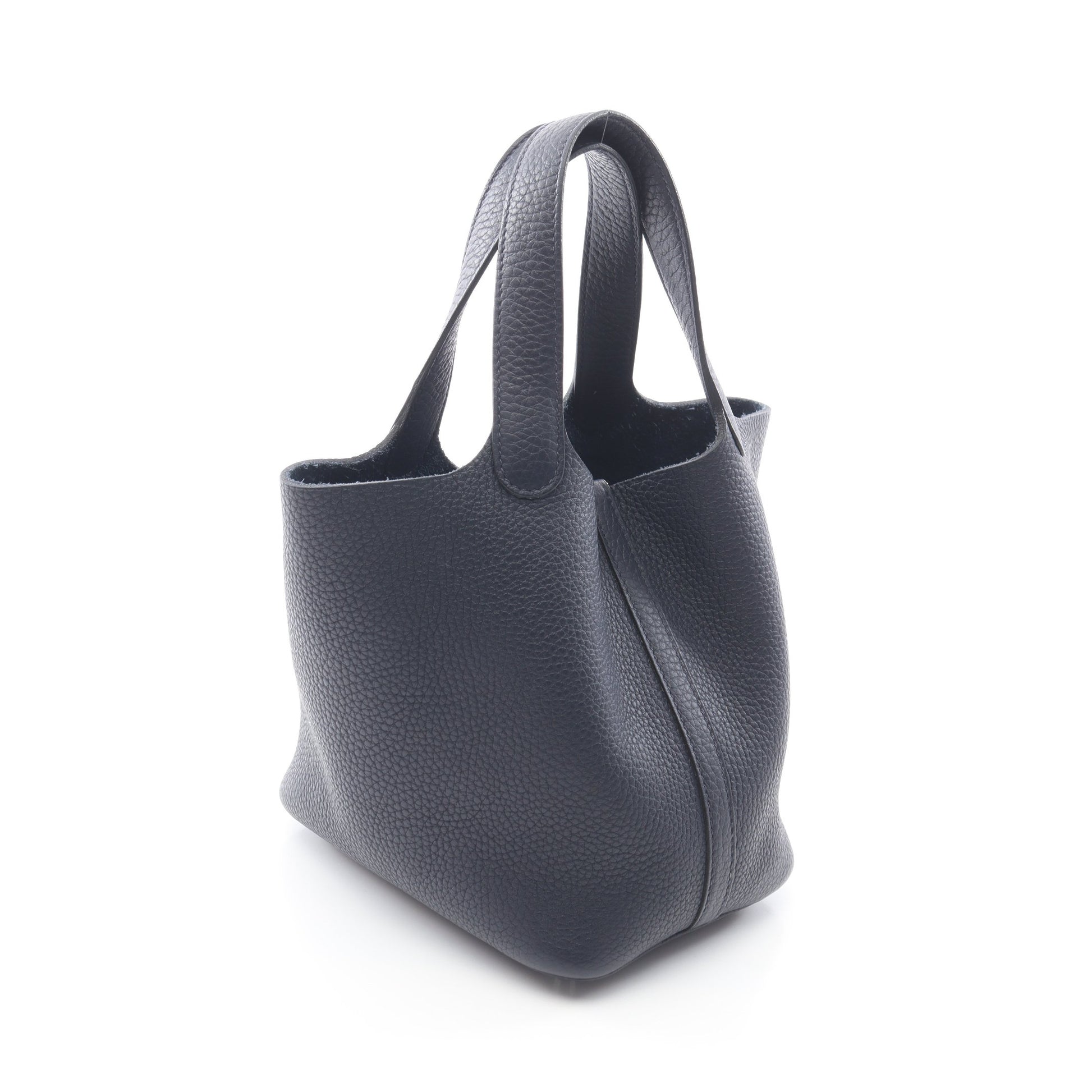 ピコタンロックPM ブルーニュイ ハンドバッグ トリヨンクレマンス ネイビー シルバー金具 Z刻印 エルメス バッグ HERMES