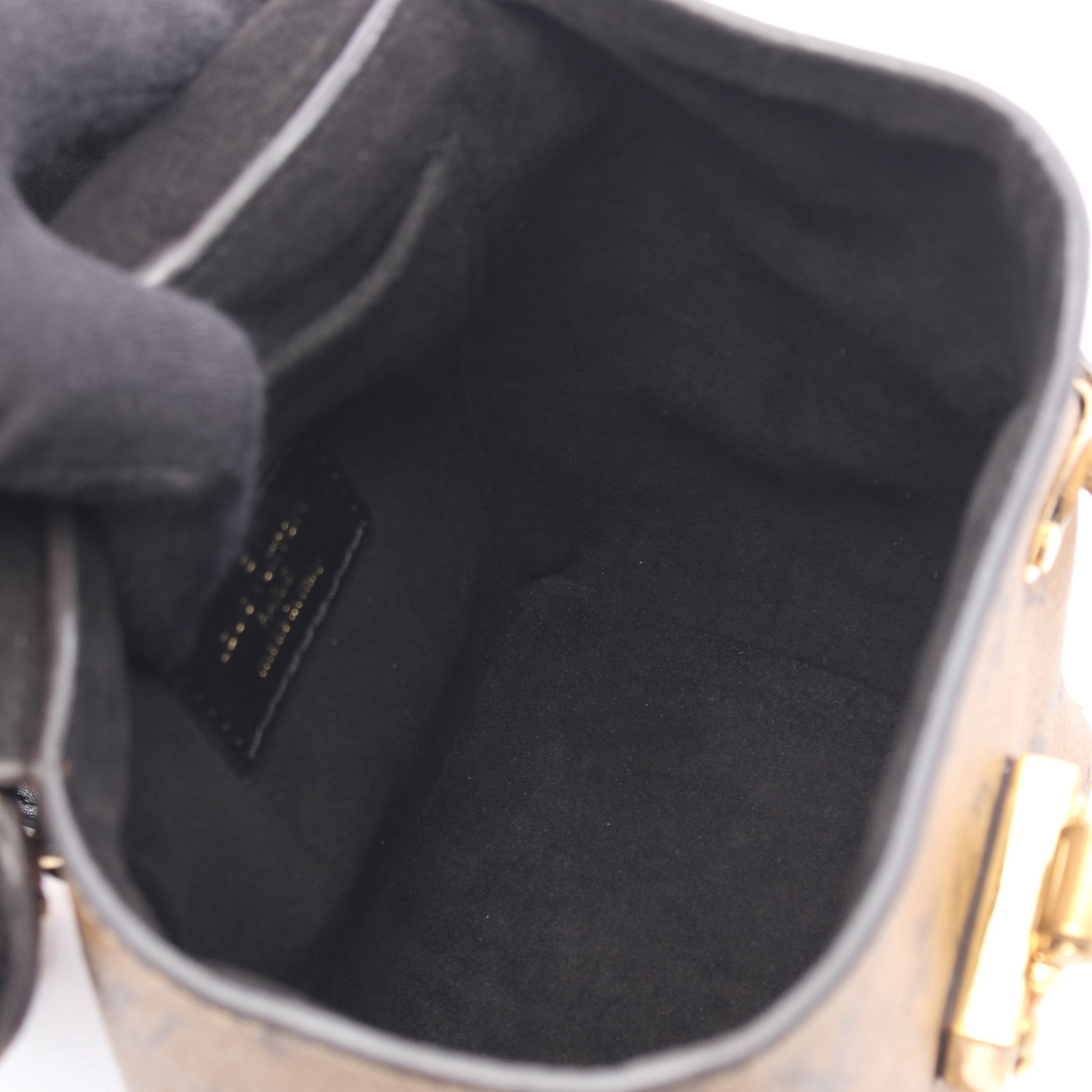 カメラボックス モノグラムリバース 2WAY ハンドバッグ PVC レザー ブラウン ダークブラウン ブラック ルイヴィトン バッグ LOUIS VUITTON