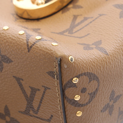 カメラボックス モノグラムリバース 2WAY ハンドバッグ PVC レザー ブラウン ダークブラウン ブラック ルイヴィトン バッグ LOUIS VUITTON