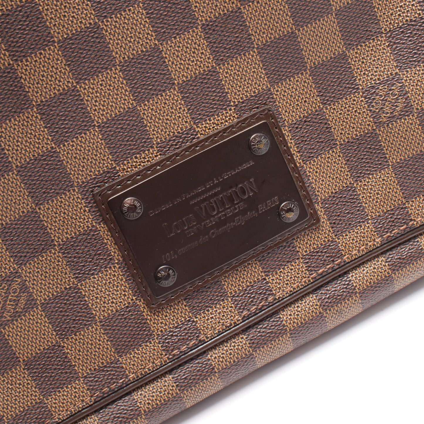 ブルックリンMM ダミエエベヌ ショルダーバッグ PVC レザー ブラウン ルイヴィトン バッグ LOUIS VUITTON
