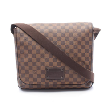ブルックリンMM ダミエエベヌ ショルダーバッグ PVC レザー ブラウン ルイヴィトン バッグ LOUIS VUITTON