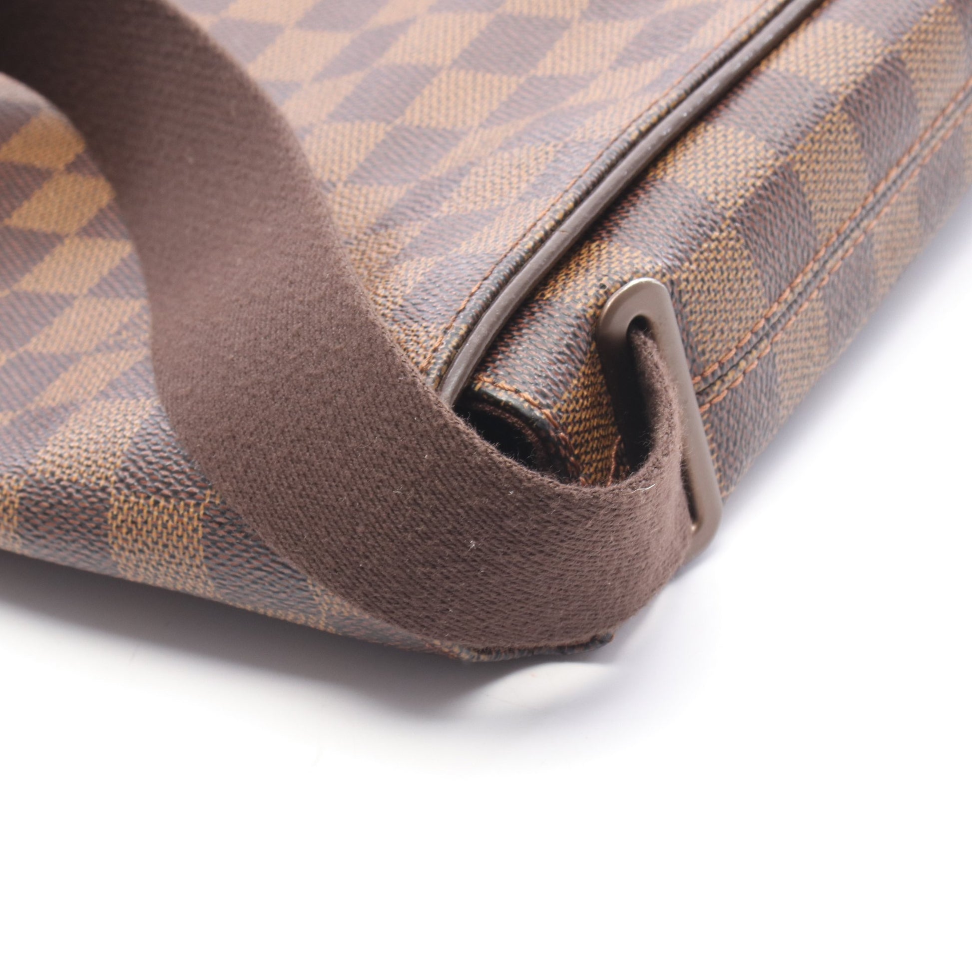 ブルックリンMM ダミエエベヌ ショルダーバッグ PVC レザー ブラウン ルイヴィトン バッグ LOUIS VUITTON