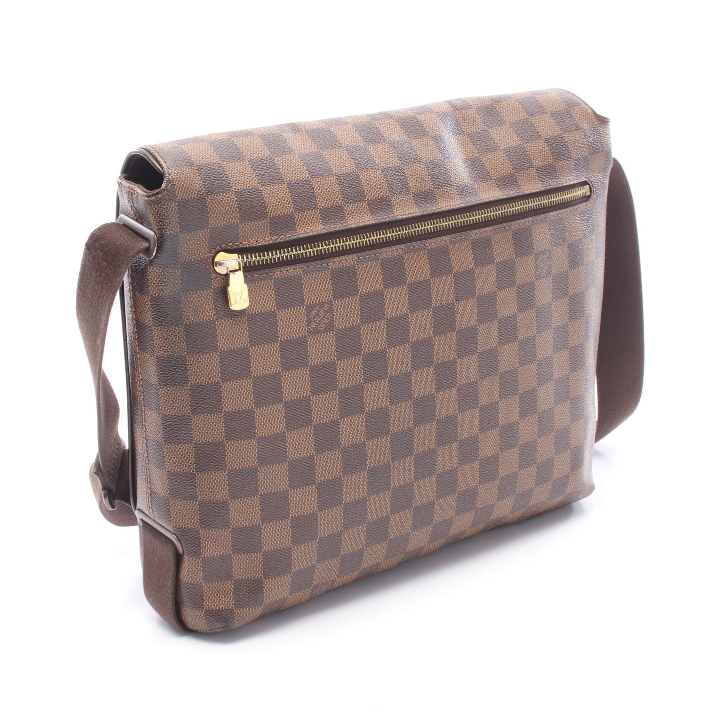 ブルックリンMM ダミエエベヌ ショルダーバッグ PVC レザー ブラウン ルイヴィトン バッグ LOUIS VUITTON