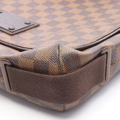 ブルックリンMM ダミエエベヌ ショルダーバッグ PVC レザー ブラウン ルイヴィトン バッグ LOUIS VUITTON
