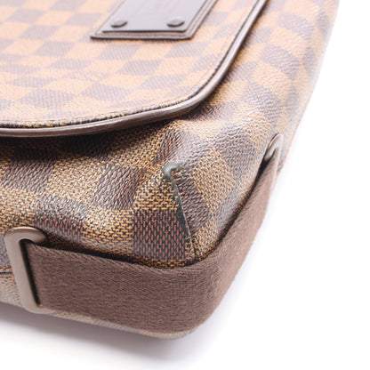 ブルックリンMM ダミエエベヌ ショルダーバッグ PVC レザー ブラウン ルイヴィトン バッグ LOUIS VUITTON
