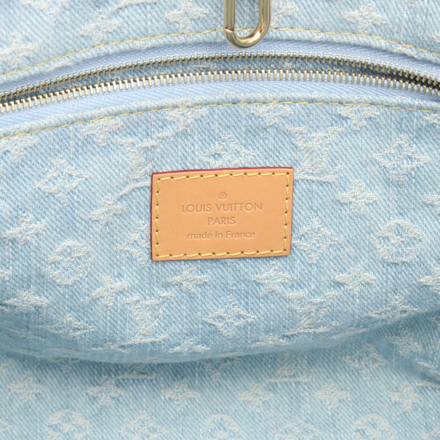 レットゴー モノグラムデニム 2WAY ハンドバッグ デニム レザー ライトブルー ルイヴィトン バッグ LOUIS VUITTON