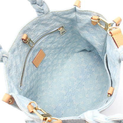 レットゴー モノグラムデニム 2WAY ハンドバッグ デニム レザー ライトブルー ルイヴィトン バッグ LOUIS VUITTON