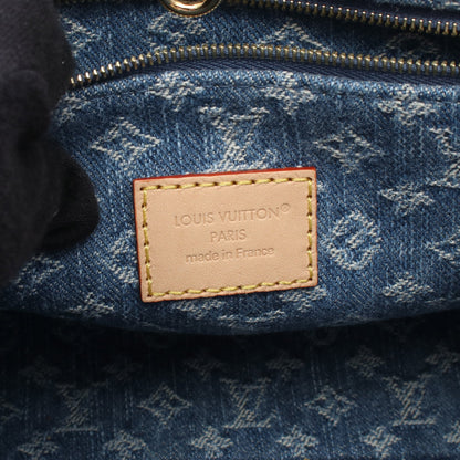 オンザゴーPM モノグラムデニム ハンドバッグ デニム レザー ブルー ルイヴィトン バッグ LOUIS VUITTON